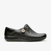 Un Loop Black Leather | Clarks For Sale