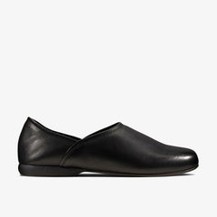Harston Elite Slipper Black Leather | Clarks