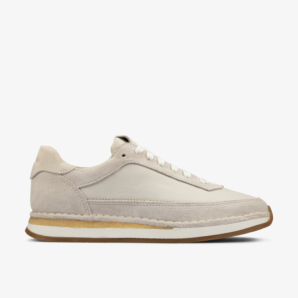 Craft Run Lace White Suede | Clarks