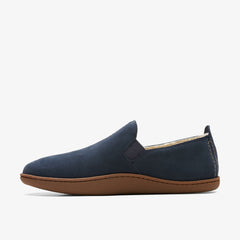 Home Mocc Slipper Navy Suede | Clarks For Sale