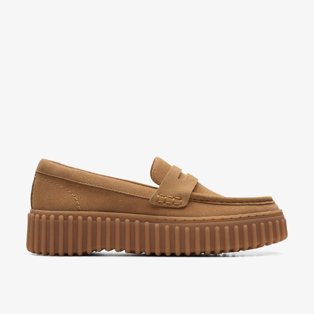 Torhill Penny Loafer Light Tan Suede | Clarks Discount