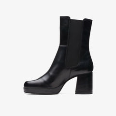 Pique Up Black Leather | Clarks