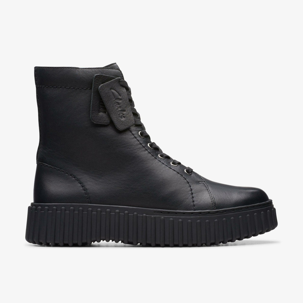 Torhill Rise Ankle Boot Black Leather | Clarks