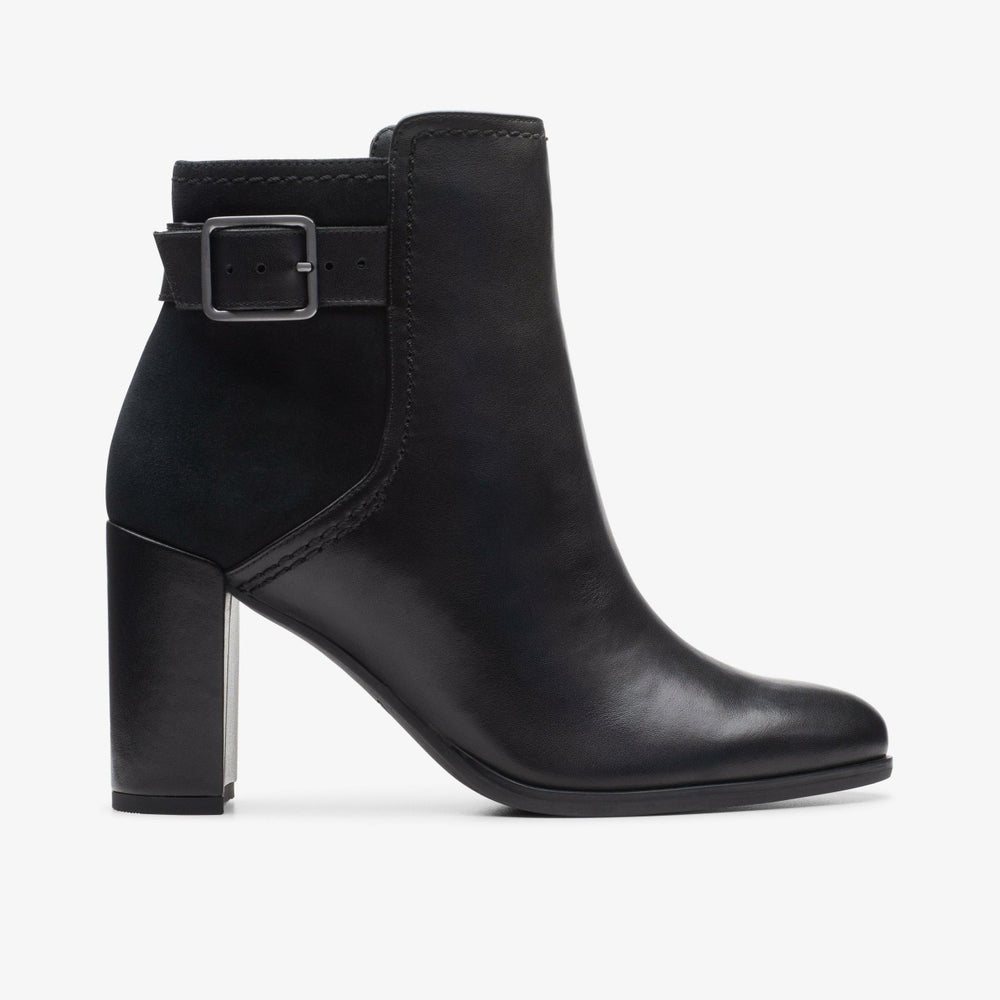 Freva 85 Buckle Black Leather | Clarks US