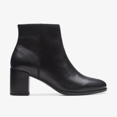 Freva 55 Zip Ankle Boot Black Leather | Clarks Onsale
