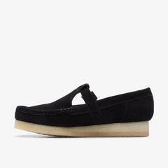 Wallabee T Bar Black Suede | Clarks Onsale