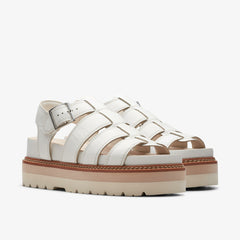 Orianna Twist Off White Leather | Clarks Discount