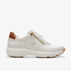 Tivoli Zip Off White Leather | Clarks US