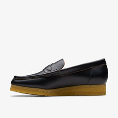 Wallabee Loafer Black Smooth Leather | Clarks