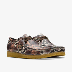 Wallabee Brown Snake Print | Clarks Onsale