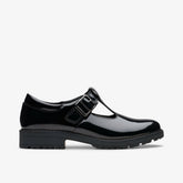 Loxham Bar Youth Black Patent | Clarks US