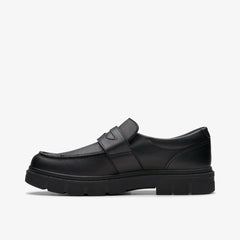 Lorcam Craft Youth Black Leather | Clarks Onsale