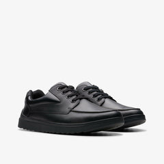 Keelan Flare Youth Black Leather | Clarks Discount