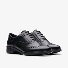 Havisham Oak Black Leather | Clarks Onsale