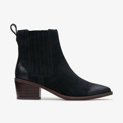Morzine Top Ankle Boot Black Suede | Clarks US