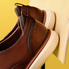 Brantin Plain Dark Tan Leather | Clarks For Sale