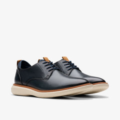 Brantin Plain Navy Leather | Clarks US