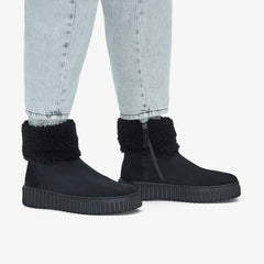 Torhill Turn Black Warmlined Suede | Clarks Sale