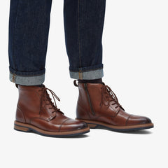 Aldwin Cap Mid Tan Leather | Clarks Discount