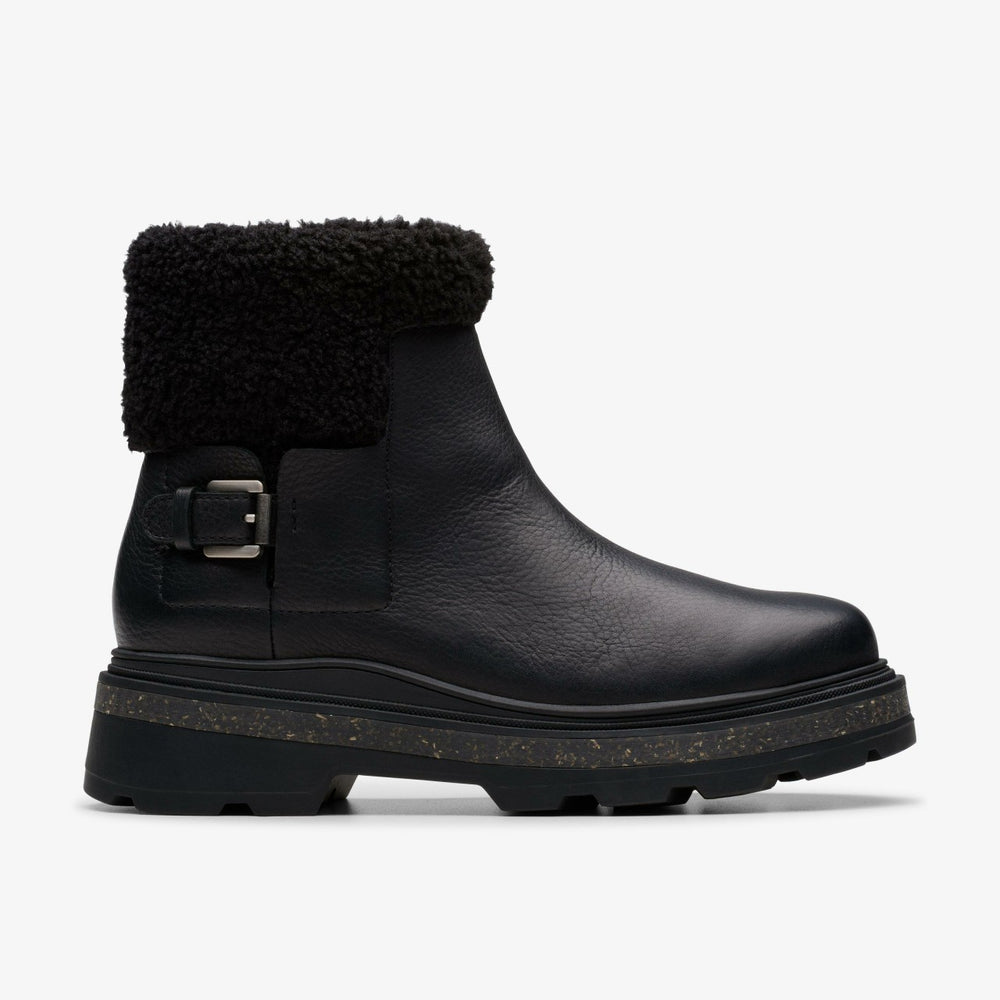 Hencroft Madi Waterproof Black Warmlined Leather | Clarks For Sale