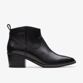Morzine Sky Ankle Boot Black Leather | Clarks For Sale