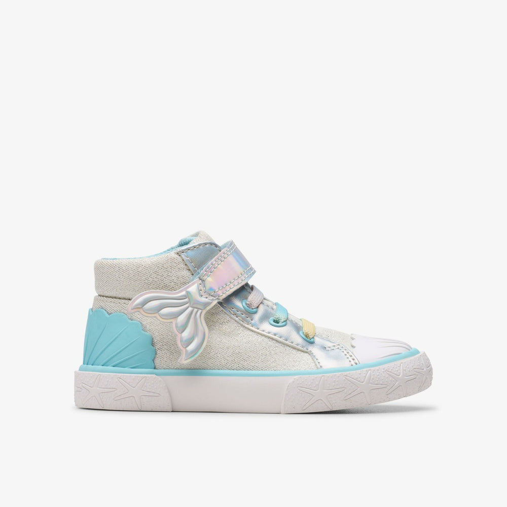 Foxing Wish Hi Toddler Silver Fabric | Clarks For Sale