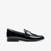 Finja Bright Older Black Patent | Clarks