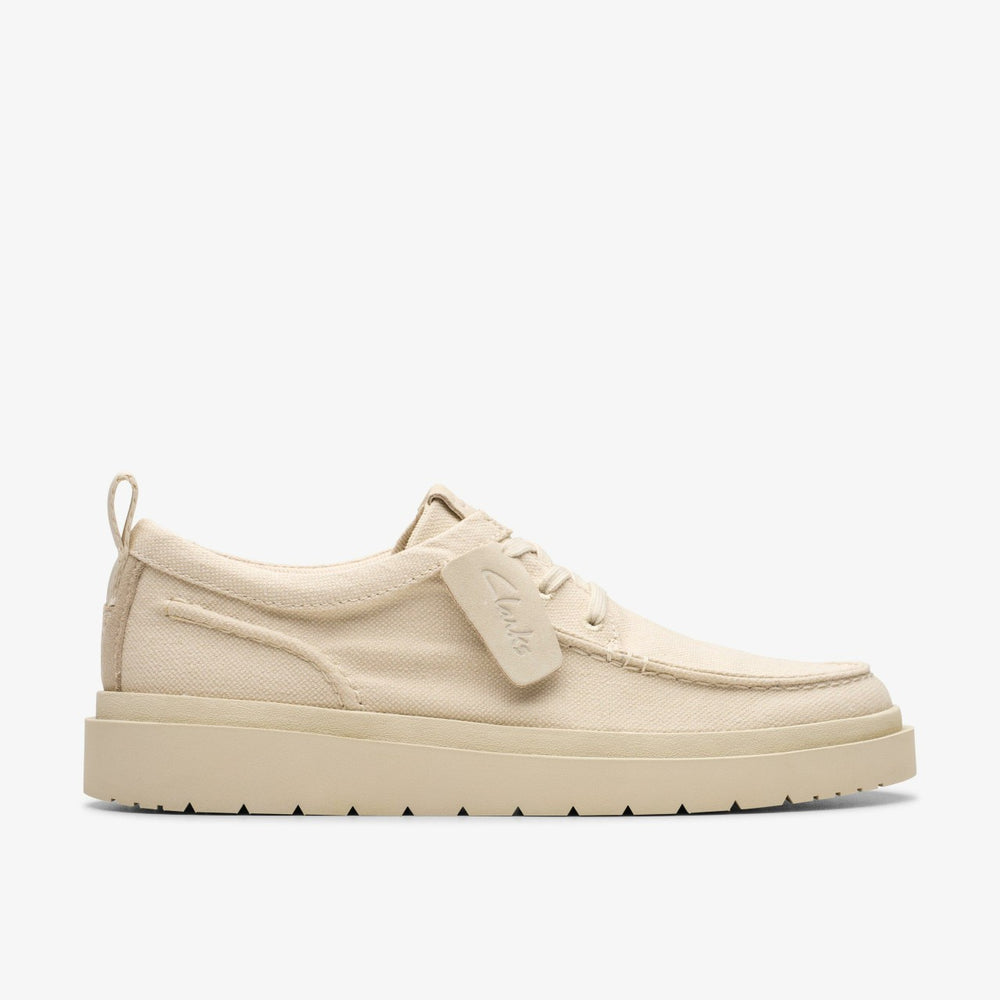 Polden Moc Off White Canvas | Clarks Onsale