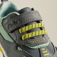 Steggy 2 Park Toddler Grey/Green | Clarks Sale
