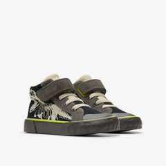 Foxing Rex Hi Toddler Black Canvas | Clarks Sale