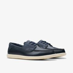 Bratton Boat Navy Leather | Clarks Onsale