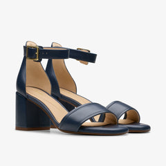 Ezoria Mae Navy Leather | Clarks