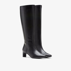 Edina Tall Black Leather | Clarks Onsale