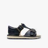 Playsun Toddler Navy Leather | Clarks