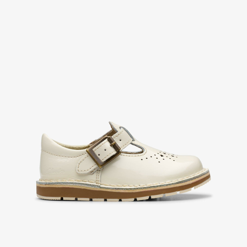 Joyful Skip Toddler White Patent | Clarks US