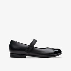 Finja Gem Kid Black Leather | Clarks