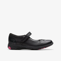 Relda Wish Kid Black Leather | Clarks
