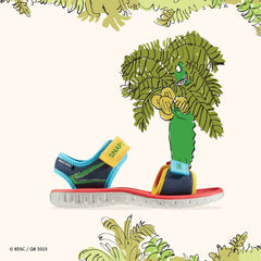 Roald Dahl The Enormous Crocodile Surfing Ace Kid Navy Print | Clarks