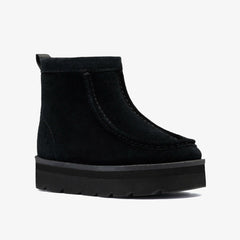 Meare Rooey Black Suede Warmlined | Clarks Discount