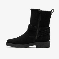 Nella Mid Black Suede | Clarks For Sale