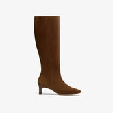 Edina Tall Walnut Suede | Clarks Discount