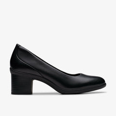 Shaya Poppy Black Leather | Clarks For Sale