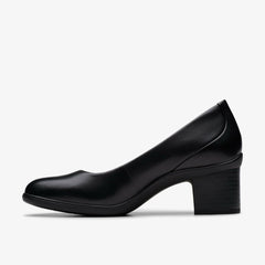 Shaya Poppy Black Leather | Clarks For Sale
