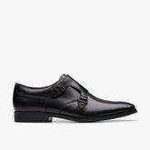Paulton Monk Black Leather | Clarks