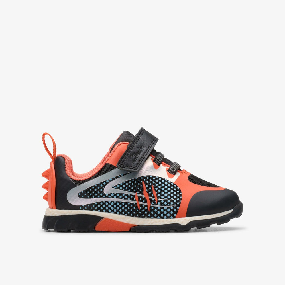 Steggy 2 Fly Toddler Black/Orange | Clarks
