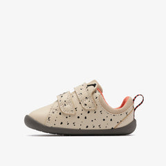 Roamer Wish Toddler Off White Print | Clarks Onsale