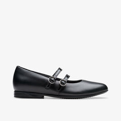 Finja Bar Youth Black Leather | Clarks Sale