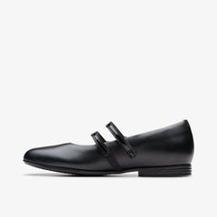Finja Bar Youth Black Leather | Clarks Sale