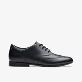 Finja Wing Youth Black Leather | Clarks For Sale