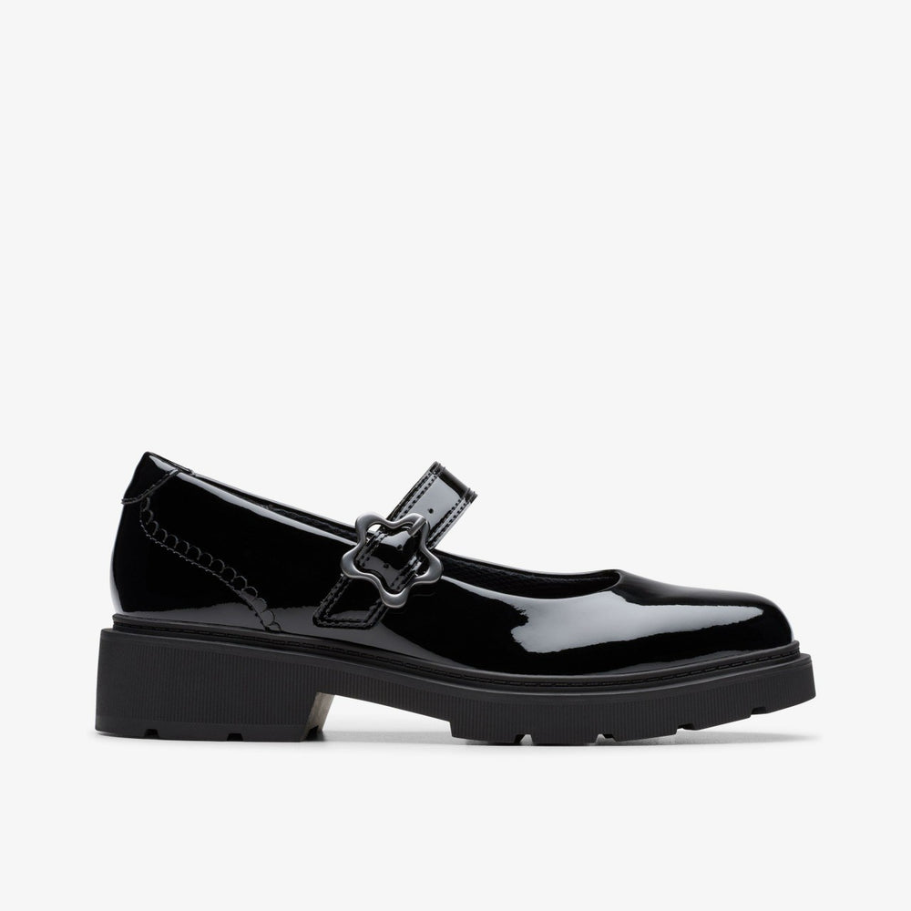 Eris Jane Youth Black Patent | Clarks US